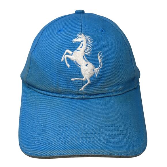 Ferrari Slideback Hat Embroidered Big Horse Logo Blue Adjustable OSFA - Picture 1 of 10